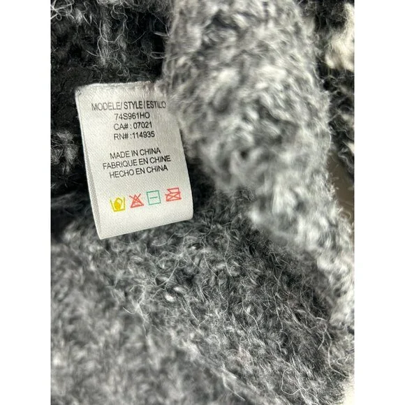 Evereve Womens Size Medium Fair Isle Knit Sweater Blue/Gray Long Sleeve - Picture 11 of 11